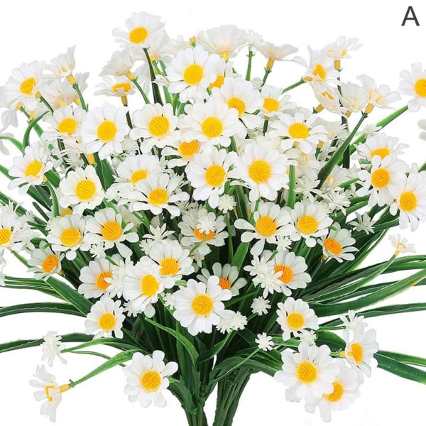 Konstgjorda blommor Plast falska växter Bröllop Hem Trädgård Dekor white One-size