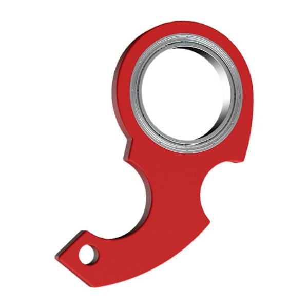 Kreativ Fidget Spinner Leksak Nyckelring Turntable Spinner Nyckelring red one-size