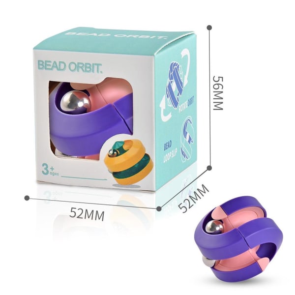 Bead Orbit-Spinner Infinity Anti-Stress Toy Pinball Top Rail Dec pink one-size