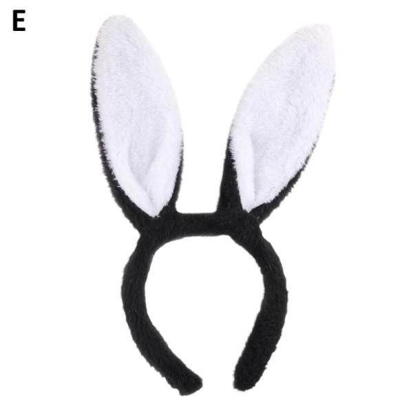 Bunny Ears Pannband Söt mjuk plysch Easter Rabbit Ears Rabbit Ea black 16*14cm