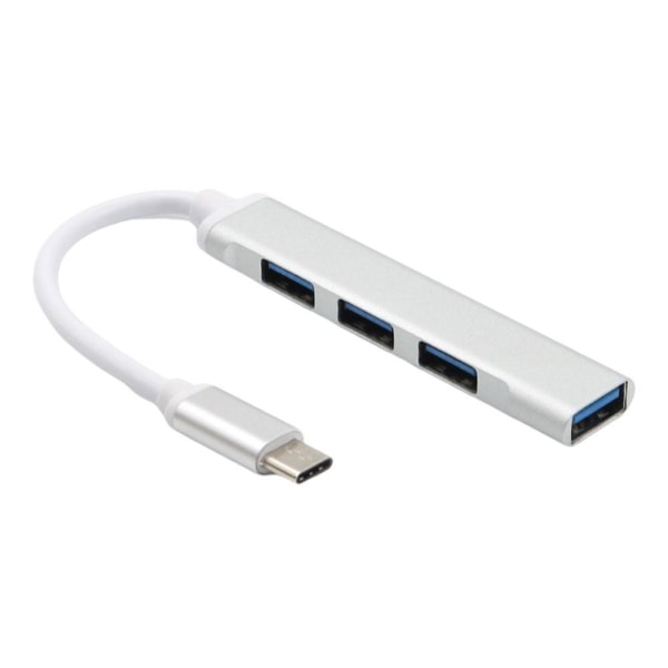 USB C HUB 3.0 Typ C 4-Port Multi-Splitter OTG Adapter för PC An black USB