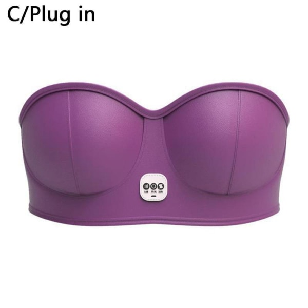 Electric Breast Massage BH Vibration Chest Massager Growth Enha purple 1set