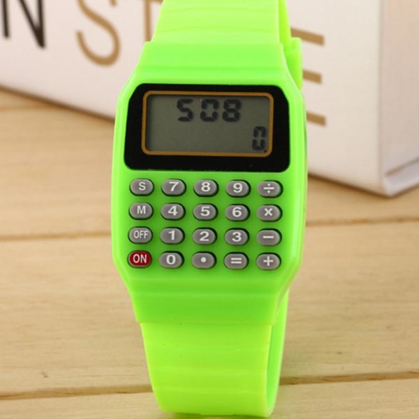 Retro Geek 80s Ovanlig Miniräknare Herr Watch 7 Colo pink null