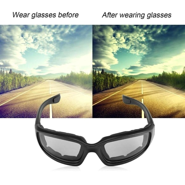 Hot Sale Anti-glare Motorcykelglasögon Polariserad nattkörning L grey one-size