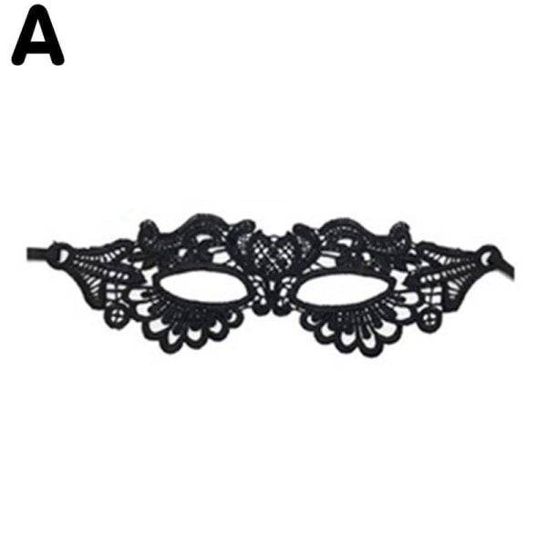 Lace Masquerade Mask Halloween Mask Black Lace Eye Mask Dam Ripple One-size