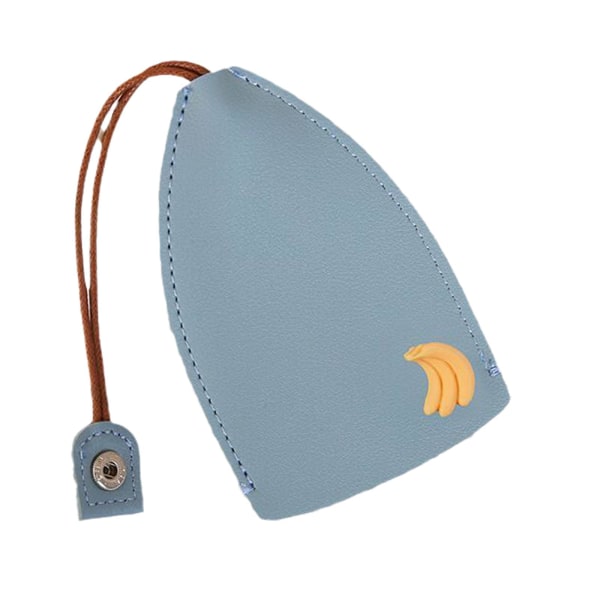 Bilnyckelhållare Case Nyckelring i läder Plånboksväska Skydd Fobs Cover avocado Blue