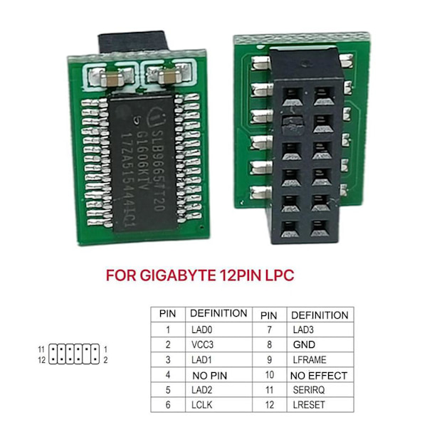 För Asrock 18-stifts LPC TPM 2.0 Krypterings Säkerhetsmodul Fjärr C