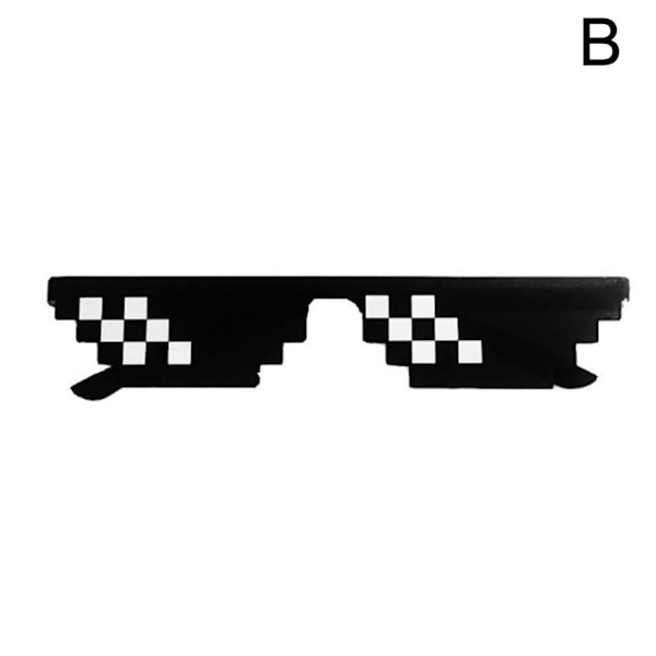 1 st Mosaic 8-bit Pixel Deal With It Solglasögon Unisex Life Thug big frame one size