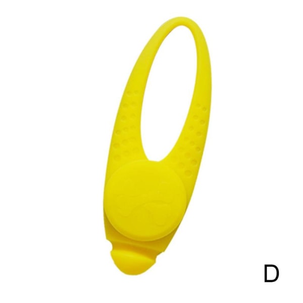 LED hundvalp vattentät hängande tag halsband nattblinkande yellow One-size