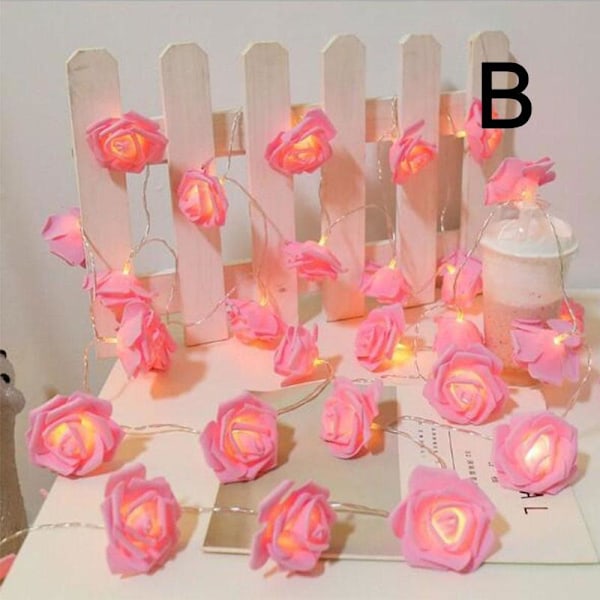 1,5M 10 Ljus Varm Ljus Vit + Rosa Rose String Led Small Lan Pink 1.5m 2555  | Pink 1.5m | Fyndiq