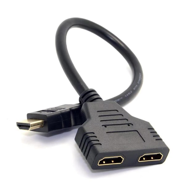 HDMI-kabel 1080P HDMI-splitterport hane till 1 hona 2 utgångar adapter