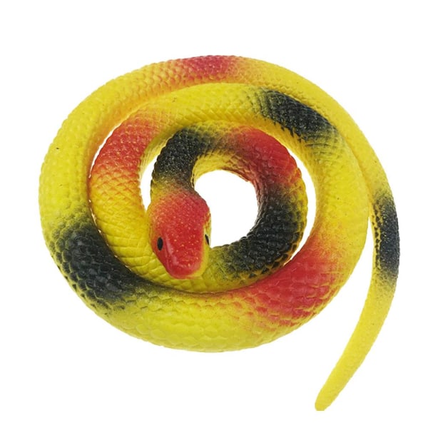 Realistic Snake - Fake Rubber Toy Joke Prank April Fool's - 75cm green one-size