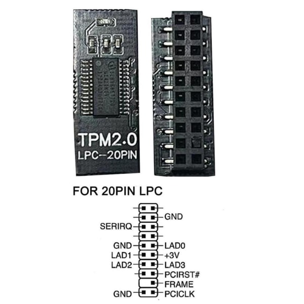 Tpm2.0 säkerhetsmodul stöder moderkort av flera märken 12 14 1 black 18pin lpc for ASROCK