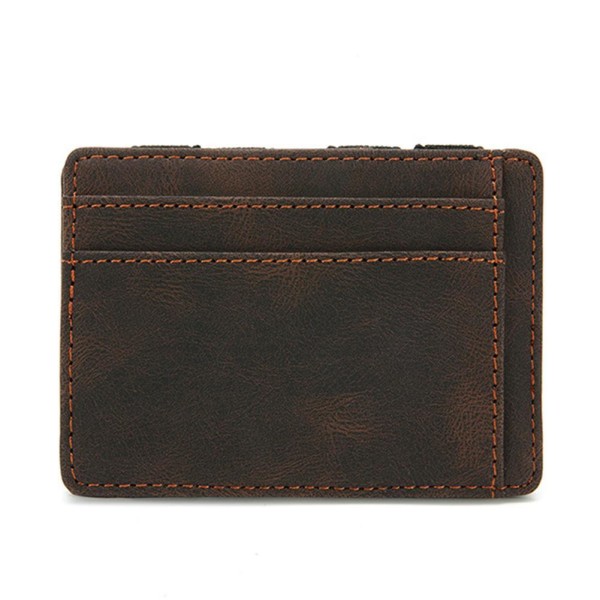 【Färdigt lager】 Korea Magic Wallet Small Solid ID-korthållare Bank black Upright