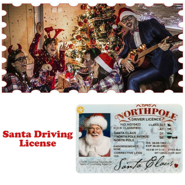 Tomtens släde tappade körkort, Kreativt jultomtekort Fl A One-size 10pcs