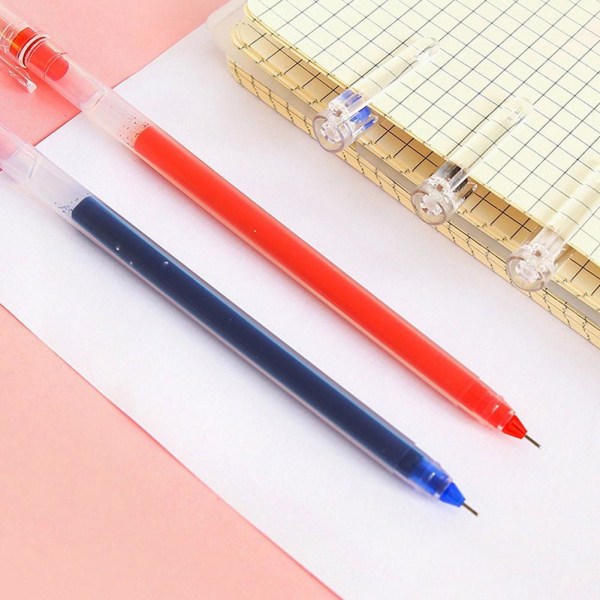 Gel Pen, Stor kapacitet Rolling Ball Gel Pen Fine Point, Student blue One-size