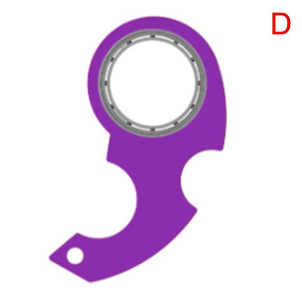 Kreativ Fidget Spinner Leksak Nyckelring Turntable Spinner Nyckelring purple one-size