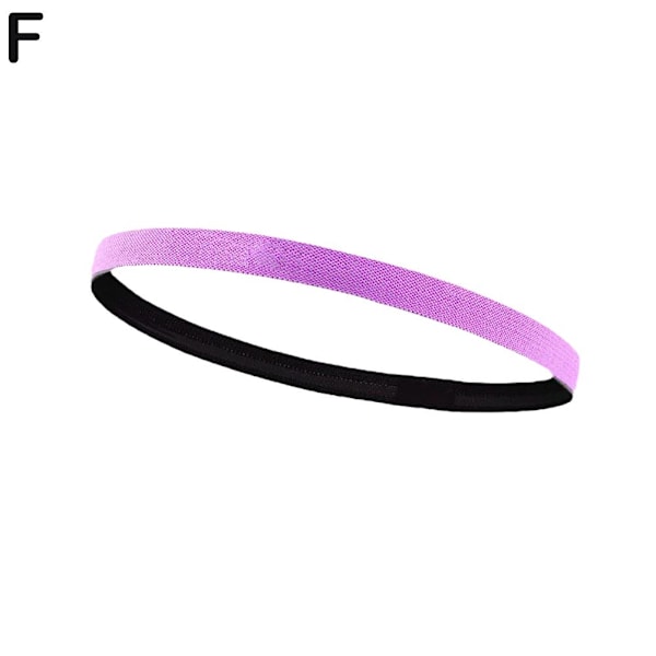 Sportpannband Yoga Fitness Löpning Svettabsorberande Pannband purple onesize