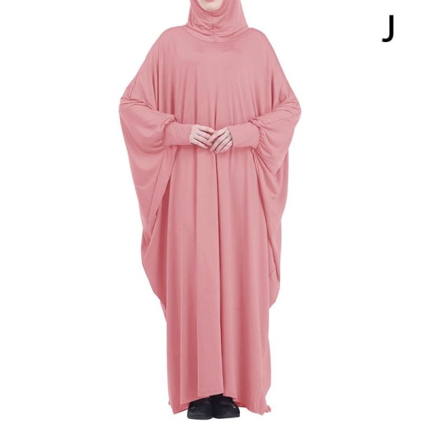 Ramadan One Piece Böneklänning Plagg Kvinnor Hooded Abaya pink One Size