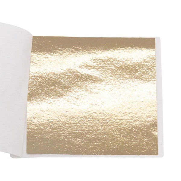 100 ark dubbel guld DIY folie blad papper mat tårta ätbar hantverk förgyllning Antique gold 100pcs