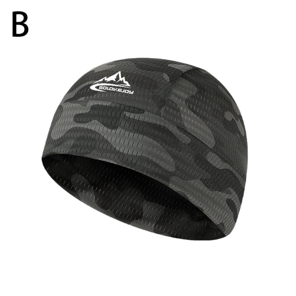 Fukttransporterande Skull Cap Snabbtorkande Inner Liner Beanie green camouflage One-size