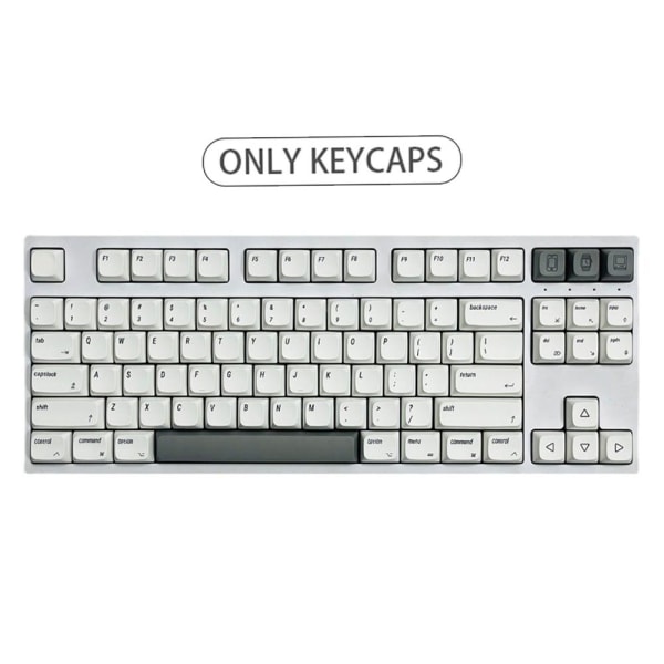 PBT White Style Keycaps för Apple Mac XDA Height Dye-sub för Che Korean one-size