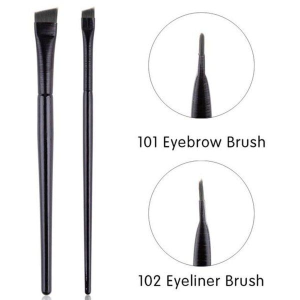 Ögonbryn Eyeliner Brush Liten vinklad liten vinklad ögonbrynsliner B blackA A101