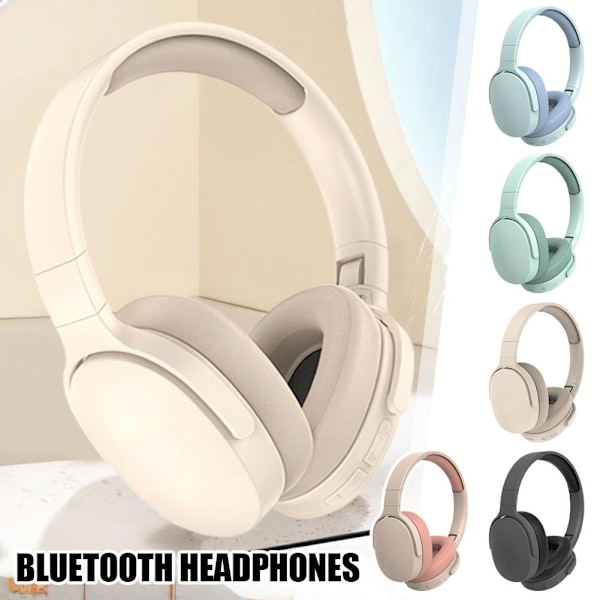 #P2961 Trådlösa Bluetooth 5.3 Hörlurar Over Ear Hifi Stereo He Green 1 set