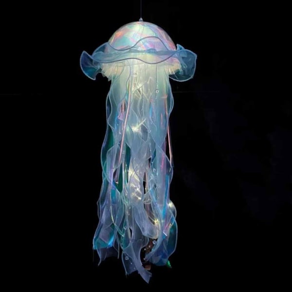 DIY Jellyfish Lamp Lantern Mermaid Parti Jellyfish Light Lantern blue onesize