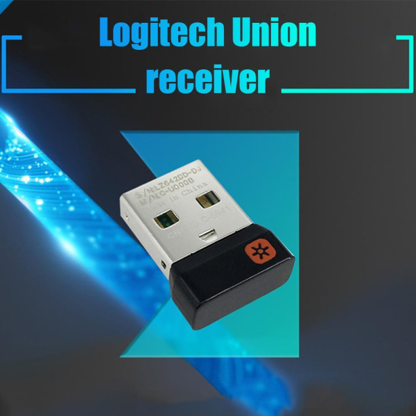 Trådlös dongelmottagare USB -adapter för Logitech mustangentbord blackA Single channel