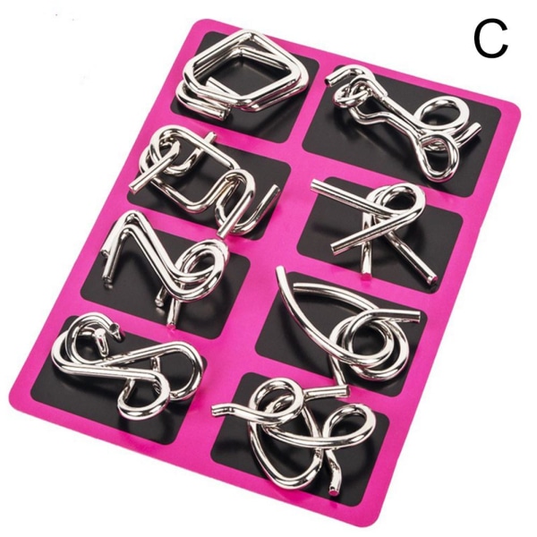 Metallpussel Lås upp Nine Chain Series Untie Ring Intelligence Bu C onesize