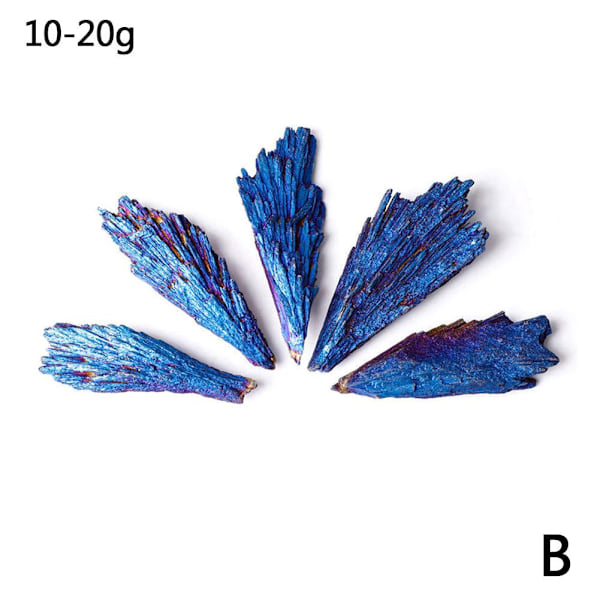 Naturlig svart turmalin elektropläterad kvarts titanbelagd Cr BlueA 5-10g