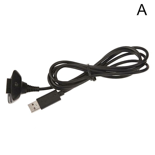 Trådlös laddningskabel för XBOX360-kontroller USB-laddningskabel black One-size