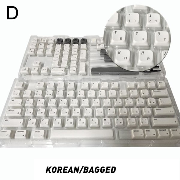 PBT White Style Keycaps för Apple Mac XDA Height Dye-sub för Che Korean one-size