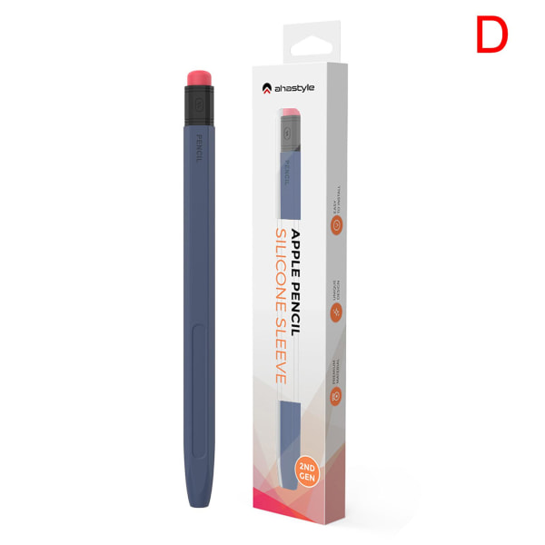 För Apple Pencil 2nd Gen Silicone Grip Case Sleeve iPad Pen Hold dark blue for  Pencil2