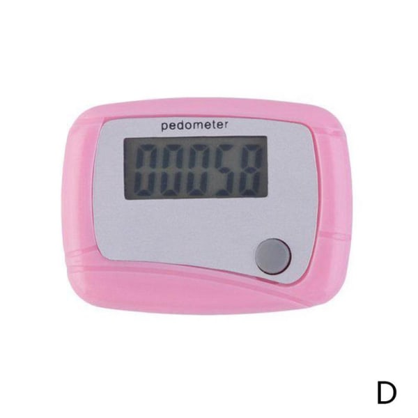 LCD digital stegpedometer Walking Calorie Counter Distance Belt pink One-size