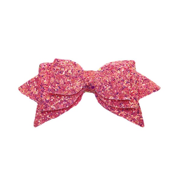 Söt Barbie rosa rosett paljett slips slips dekoration för Tumble sequin pink one-size