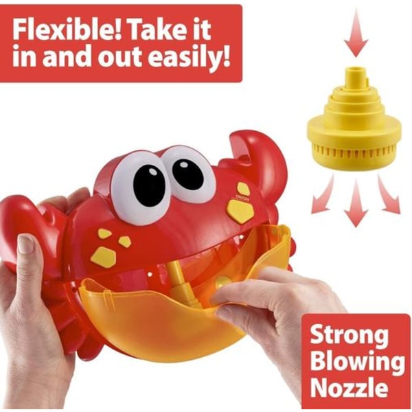 Rolig badpool med giftfri krabba. Bubbelbadmaskin för