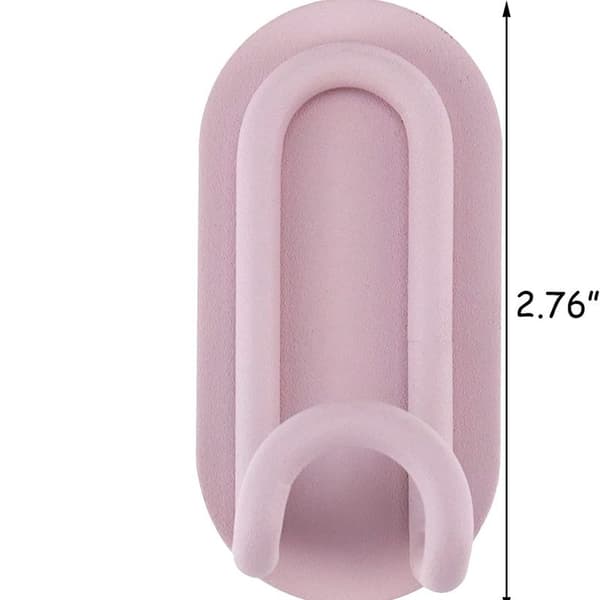 4-pack självhäftande dekorativa väggkrokar rosa