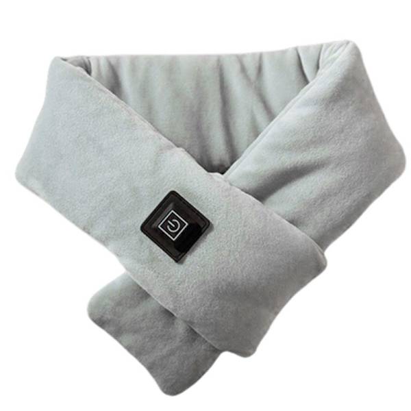 Qdreclod USB-uppvärmd halsduk med 3 nivåer justerbar temperatur, unisex mjuk