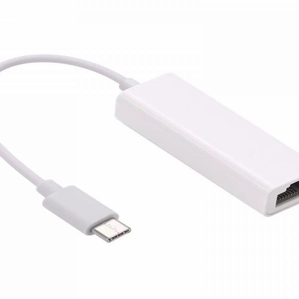 Roline adapter (USB -C - RJ45 - Hvid)