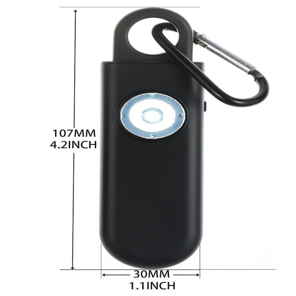 Taskukohtainen hälytin, premium-malli, jossa strobo-LED-salamavalon signaali, KLB