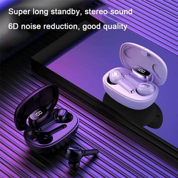 Bluetooth-hovedtelefoner in-ear, Boltune sportshovedtelefoner sorte