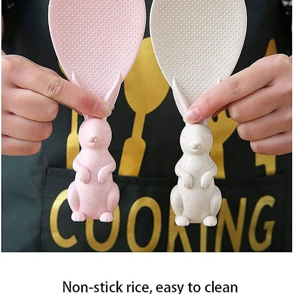 2 stk Kreative søte kanin non-stick risskjeer