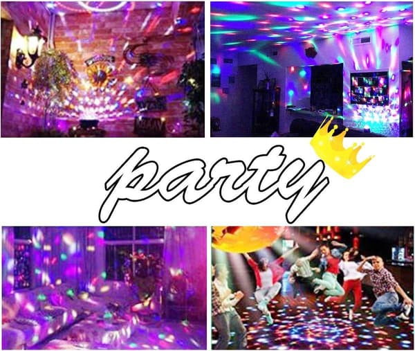 Bærbare Diskotekugle Partylys, Lydaktiveret LED-lys