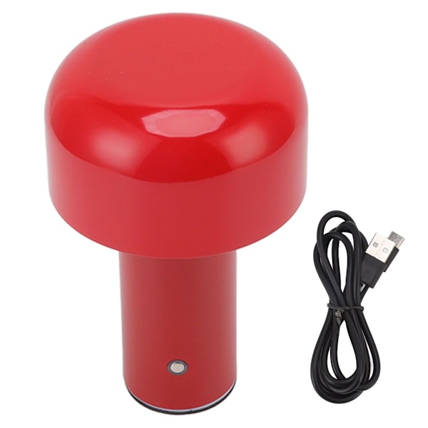 LED-skrivebordslampe med soppdesign, 3 fargetemperaturer, USB-lading KLB