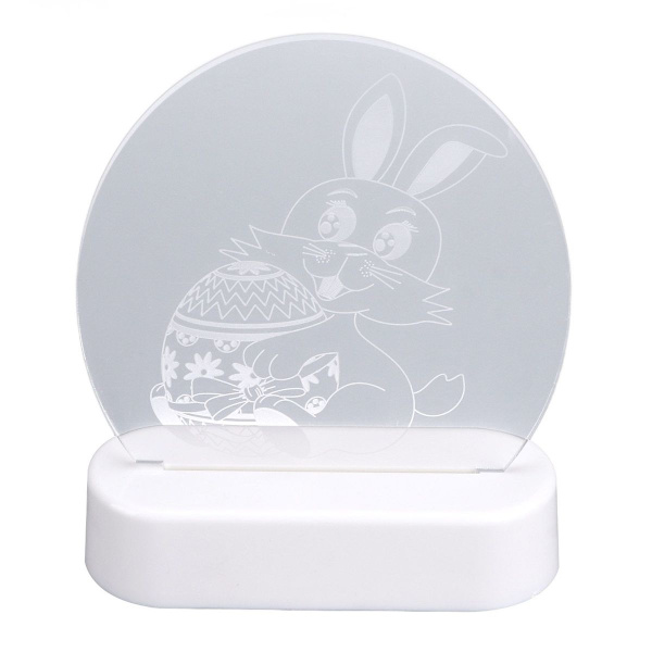 Bunny 3D nattlampa kanin håller äggmönster 3D kanin KLB