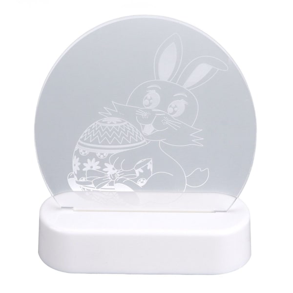 Bunny 3D nattlys kanin holder egg mønster 3D kanin KLB