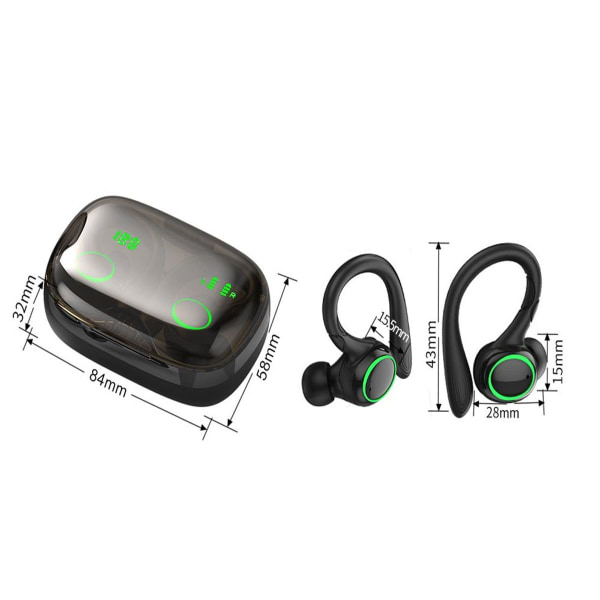Urheilulliset Bluetooth -kuulokkeet, langattomat in-ear-kuulokkeet kahdella ENC-mikrofonilla