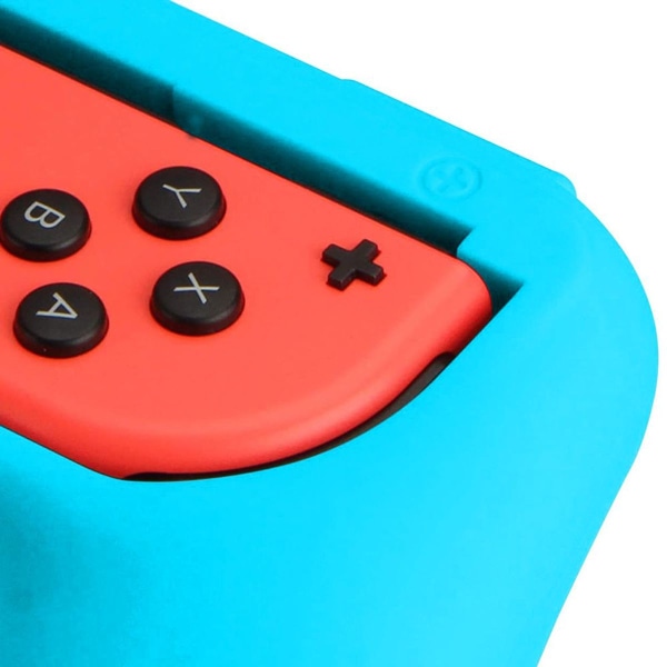 Pakke med 2 for Switch Grip med lite håndtak Ergonomisk rød blå KLB